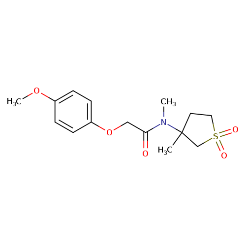 2-(4-methoxyphenoxy)-N-methyl-N-(3-methyl-1,1-dioxo-1lambda6-thiolan-3-yl)acetamide