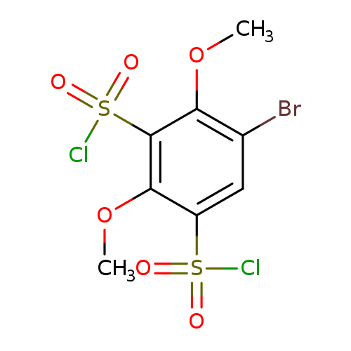 5-bromo-2,4-dimethoxybenzene-1,3-disulfonyl dichloride