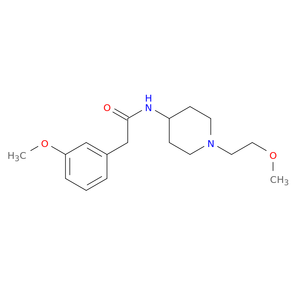 N-[1-(2-methoxyethyl)piperidin-4-yl]-2-(3-methoxyphenyl)acetamide