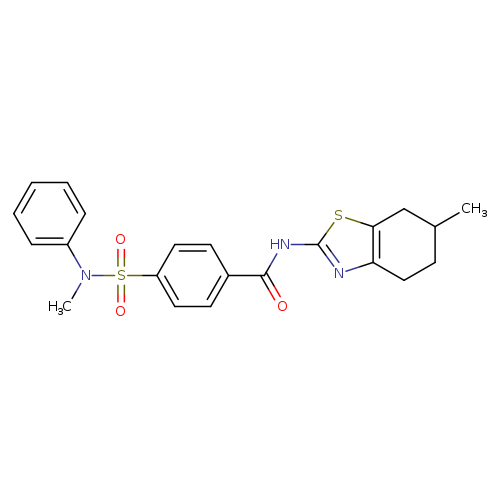 4-[methyl(phenyl)sulfamoyl]-N-(6-methyl-4,5,6,7-tetrahydro-1,3-benzothiazol-2-yl)benzamide