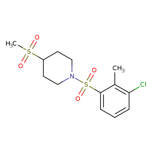 1-(3-chloro-2-methylbenzenesulfonyl)-4-methanesulfonylpiperidine