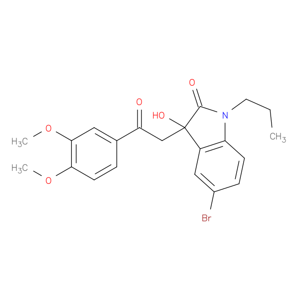 5-bromo-3-[2-(3,4-dimethoxyphenyl)-2-oxoethyl]-3-hydroxy-1-propyl-1,3-dihydro-2H-indol-2-one