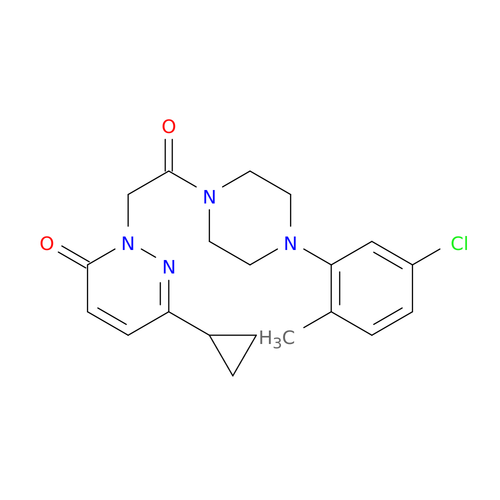 2-{2-[4-(5-chloro-2-methylphenyl)piperazin-1-yl]-2-oxoethyl}-6-cyclopropyl-2,3-dihydropyridazin-3-one
