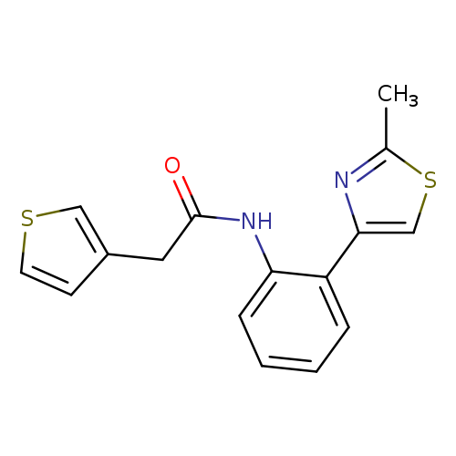 N-[2-(2-methyl-1,3-thiazol-4-yl)phenyl]-2-(thiophen-3-yl)acetamide