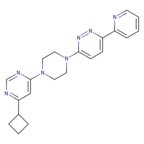 4-cyclobutyl-6-{4-[6-(pyridin-2-yl)pyridazin-3-yl]piperazin-1-yl}pyrimidine