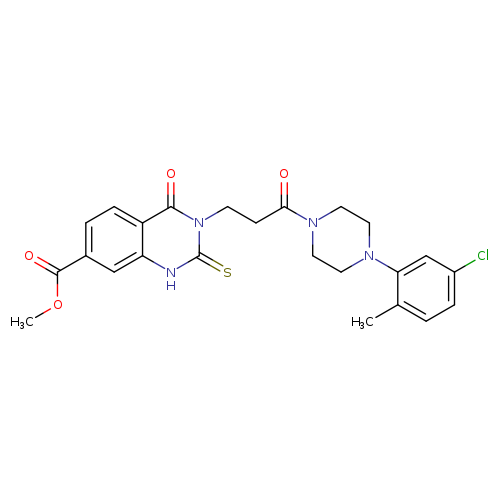 methyl 3-{3-[4-(5-chloro-2-methylphenyl)piperazin-1-yl]-3-oxopropyl}-4-oxo-2-sulfanylidene-1,2,3,4-tetrahydroquinazoline-7-carboxylate