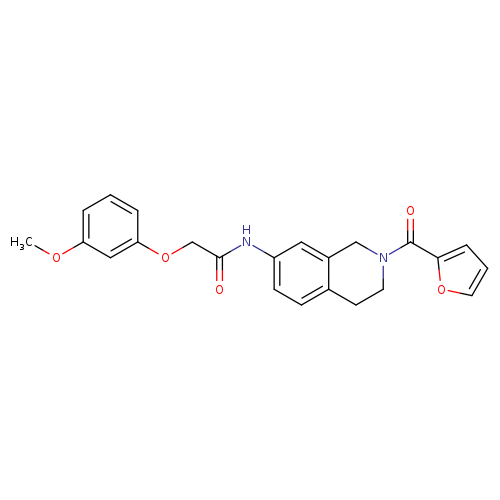 N-[2-(furan-2-carbonyl)-1,2,3,4-tetrahydroisoquinolin-7-yl]-2-(3-methoxyphenoxy)acetamide