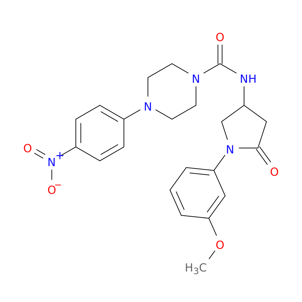 N-[1-(3-methoxyphenyl)-5-oxopyrrolidin-3-yl]-4-(4-nitrophenyl)piperazine-1-carboxamide