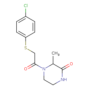 4-{2-[(4-chlorophenyl)sulfanyl]acetyl}-3-methylpiperazin-2-one