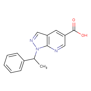 1-(1-phenylethyl)-1H-pyrazolo[3,4-b]pyridine-5-carboxylic acid