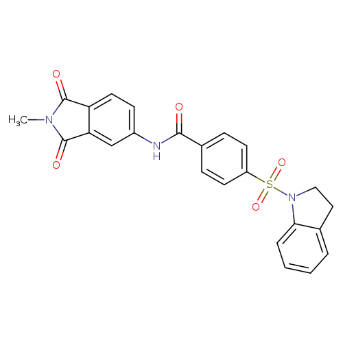4-(2,3-dihydro-1H-indole-1-sulfonyl)-N-(2-methyl-1,3-dioxo-2,3-dihydro-1H-isoindol-5-yl)benzamide