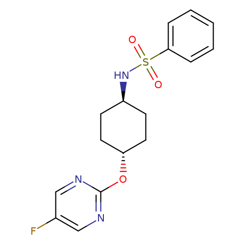 N-[(1r,4r)-4-[(5-fluoropyrimidin-2-yl)oxy]cyclohexyl]benzenesulfonamide
