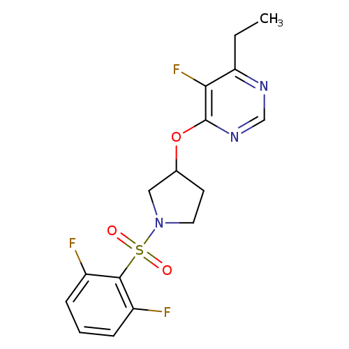 4-{[1-(2,6-difluorobenzenesulfonyl)pyrrolidin-3-yl]oxy}-6-ethyl-5-fluoropyrimidine