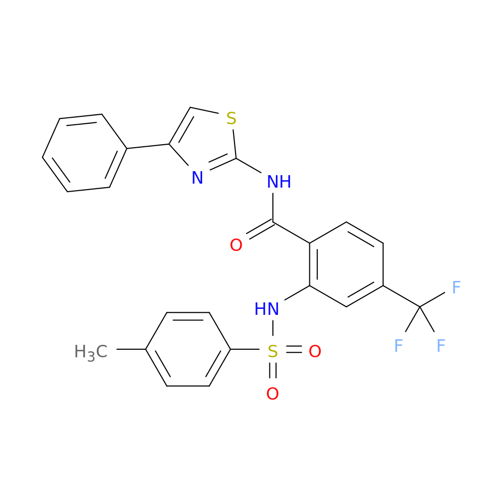 2-[[(4-Methylphenyl)sulfonyl]amino]-N-(4-phenyl-2-thiazolyl)-4-(trifluoromethyl)benzamide