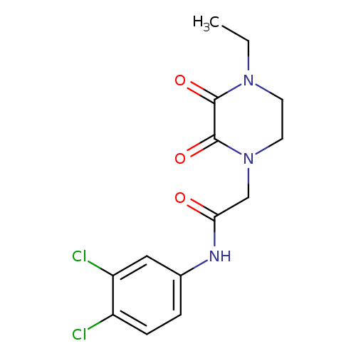 N-(3,4-dichlorophenyl)-2-(4-ethyl-2,3-dioxopiperazin-1-yl)acetamide