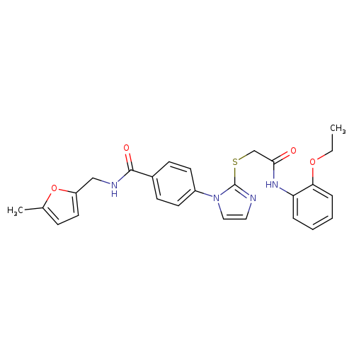 4-[2-({[(2-ethoxyphenyl)carbamoyl]methyl}sulfanyl)-1H-imidazol-1-yl]-N-[(5-methylfuran-2-yl)methyl]benzamide