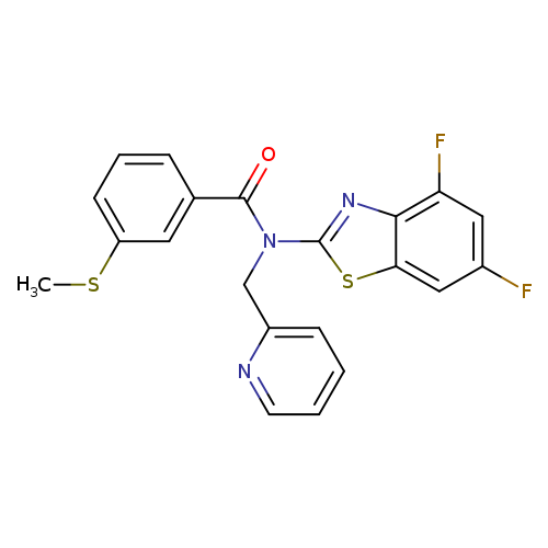 N-(4,6-difluoro-1,3-benzothiazol-2-yl)-3-(methylsulfanyl)-N-[(pyridin-2-yl)methyl]benzamide