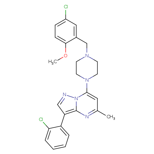 1-[(5-chloro-2-methoxyphenyl)methyl]-4-[3-(2-chlorophenyl)-5-methylpyrazolo[1,5-a]pyrimidin-7-yl]piperazine