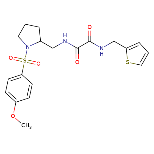 N-{[1-(4-methoxybenzenesulfonyl)pyrrolidin-2-yl]methyl}-N'-[(thiophen-2-yl)methyl]ethanediamide