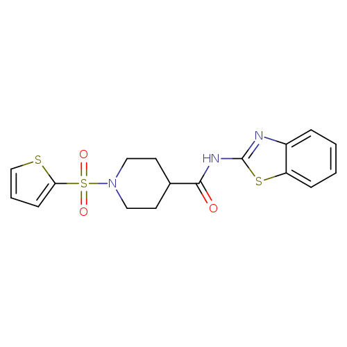 N-(1,3-benzothiazol-2-yl)-1-(thiophene-2-sulfonyl)piperidine-4-carboxamide