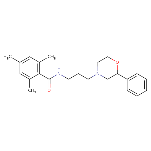 2,4,6-trimethyl-N-[3-(2-phenylmorpholin-4-yl)propyl]benzamide