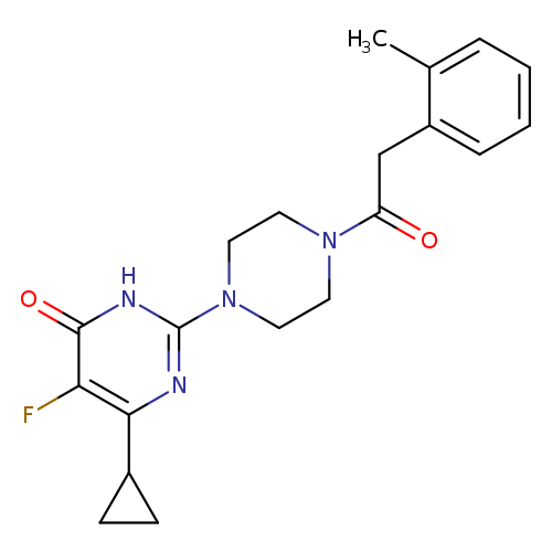 6-cyclopropyl-5-fluoro-2-{4-[2-(2-methylphenyl)acetyl]piperazin-1-yl}-3,4-dihydropyrimidin-4-one