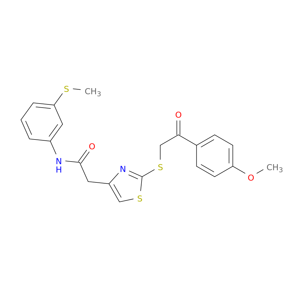 2-(2-{[2-(4-methoxyphenyl)-2-oxoethyl]sulfanyl}-1,3-thiazol-4-yl)-N-[3-(methylsulfanyl)phenyl]acetamide