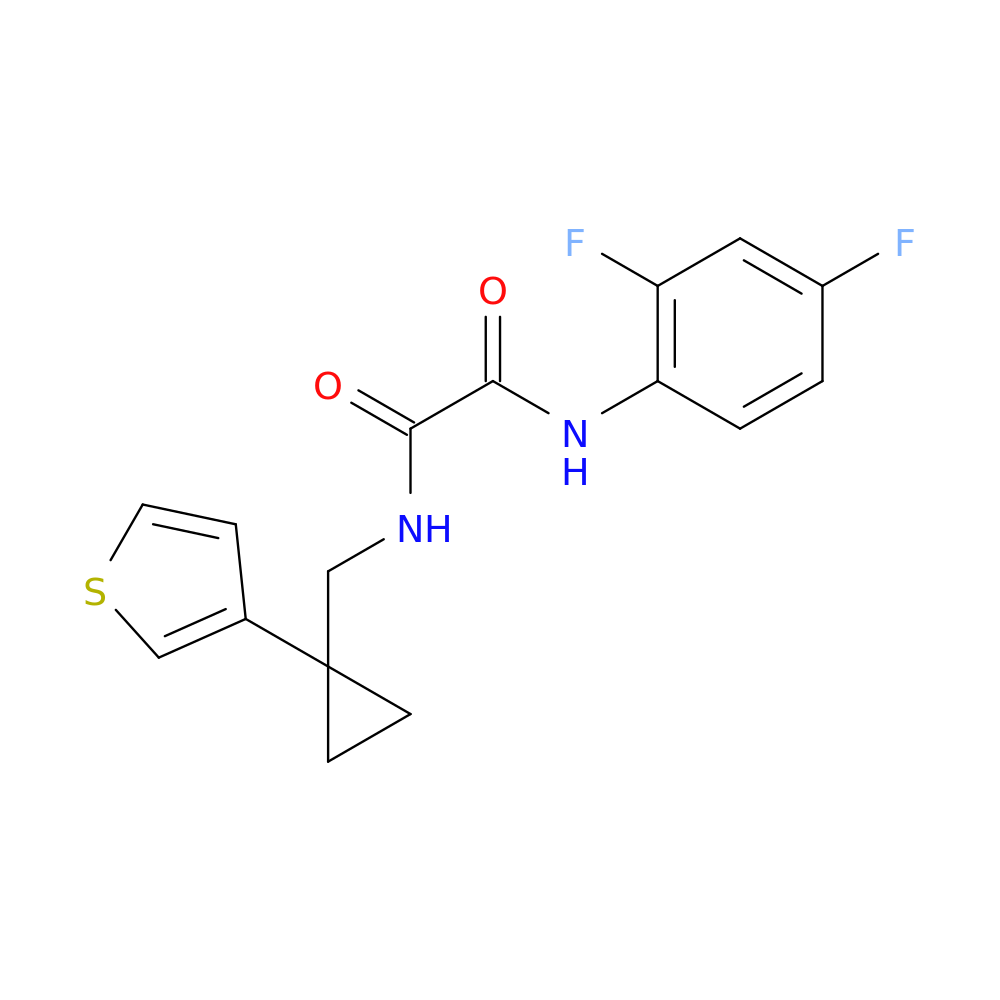N'-(2,4-difluorophenyl)-N-{[1-(thiophen-3-yl)cyclopropyl]methyl}ethanediamide