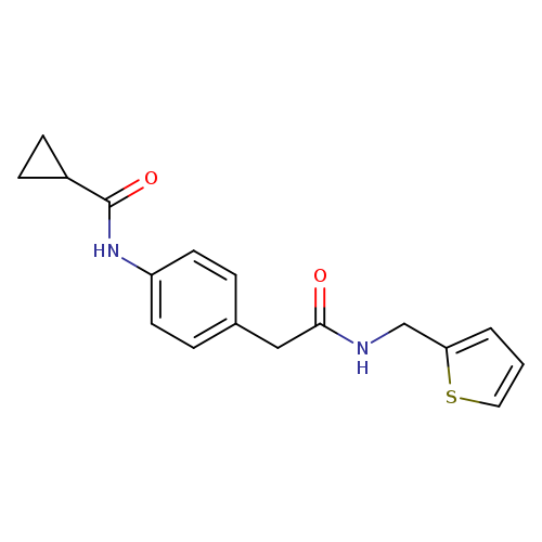 N-[4-({[(thiophen-2-yl)methyl]carbamoyl}methyl)phenyl]cyclopropanecarboxamide