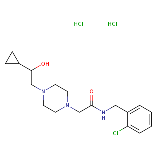 N-[(2-chlorophenyl)methyl]-2-[4-(2-cyclopropyl-2-hydroxyethyl)piperazin-1-yl]acetamide dihydrochloride