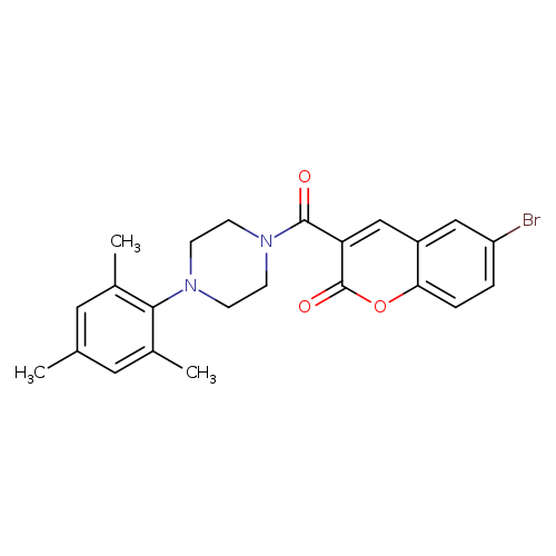 6-bromo-3-[4-(2,4,6-trimethylphenyl)piperazine-1-carbonyl]-2H-chromen-2-one