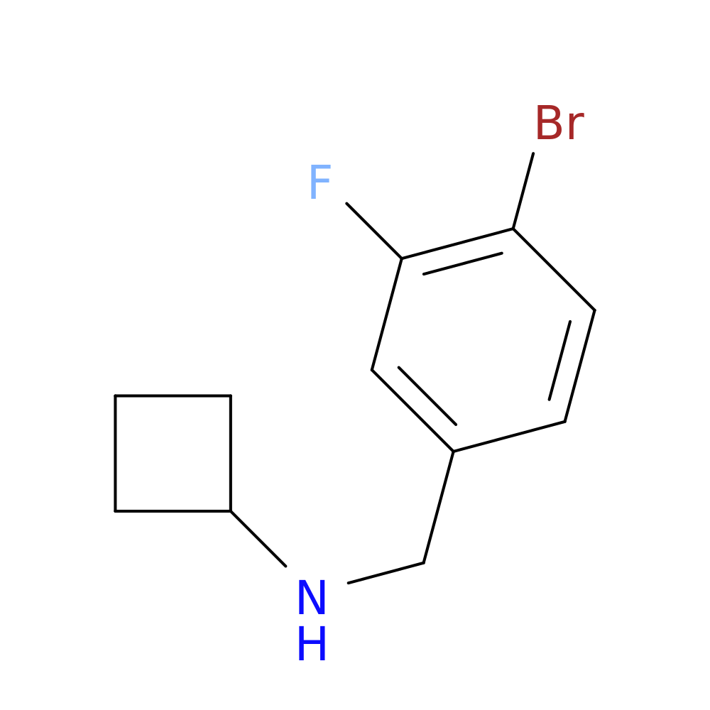 N-[(4-bromo-3-fluorophenyl)methyl]cyclobutanamine