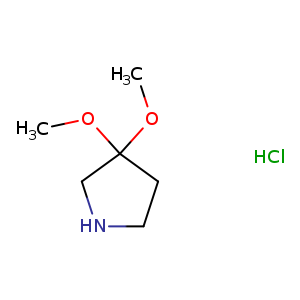 Pyrrolidine, 3,3-dimethoxy-, hydrochloride (1:1)