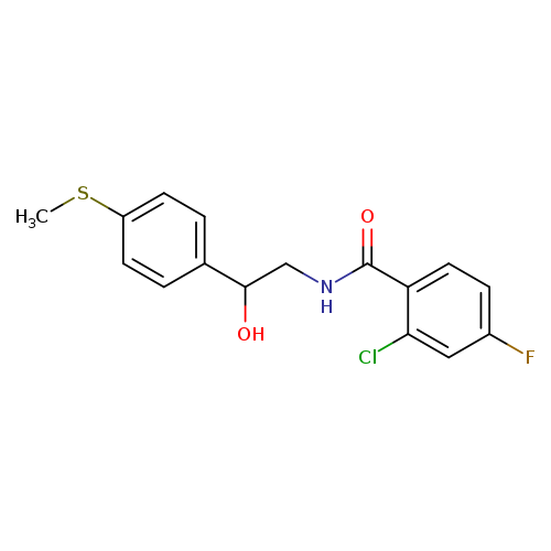 2-chloro-4-fluoro-N-{2-hydroxy-2-[4-(methylsulfanyl)phenyl]ethyl}benzamide