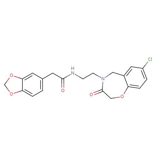 2-(2H-1,3-benzodioxol-5-yl)-N-[2-(7-chloro-3-oxo-2,3,4,5-tetrahydro-1,4-benzoxazepin-4-yl)ethyl]acetamide