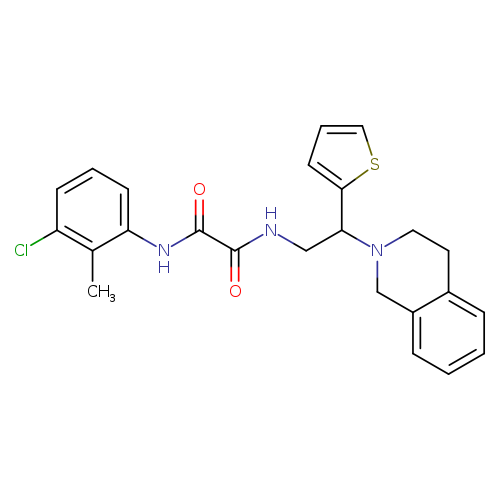 N-(3-chloro-2-methylphenyl)-N'-[2-(1,2,3,4-tetrahydroisoquinolin-2-yl)-2-(thiophen-2-yl)ethyl]ethanediamide