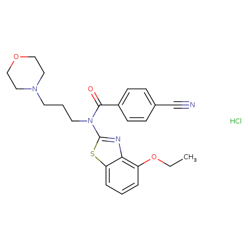 4-cyano-N-(4-ethoxy-1,3-benzothiazol-2-yl)-N-[3-(morpholin-4-yl)propyl]benzamide hydrochloride