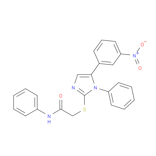 2-{[5-(3-nitrophenyl)-1-phenyl-1H-imidazol-2-yl]sulfanyl}-N-phenylacetamide