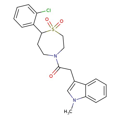 7-(2-chlorophenyl)-4-[2-(1-methyl-1H-indol-3-yl)acetyl]-1lambda6,4-thiazepane-1,1-dione