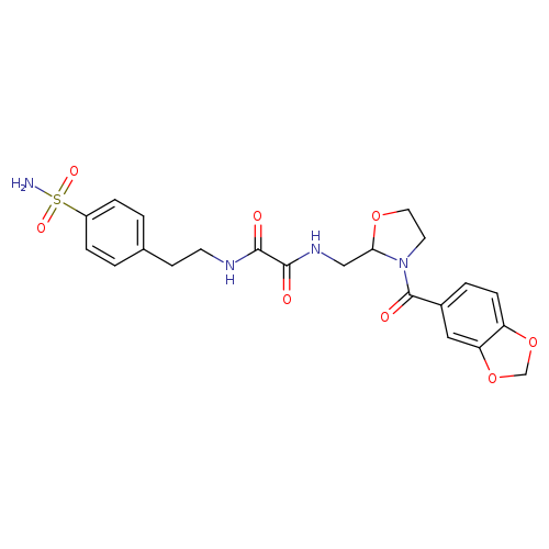 N-{[3-(2H-1,3-benzodioxole-5-carbonyl)-1,3-oxazolidin-2-yl]methyl}-N'-[2-(4-sulfamoylphenyl)ethyl]ethanediamide
