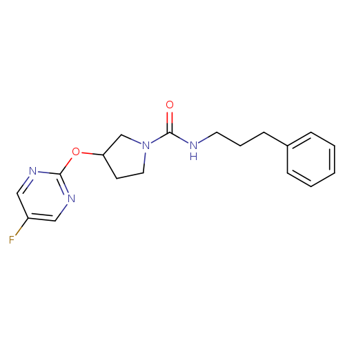 3-[(5-fluoropyrimidin-2-yl)oxy]-N-(3-phenylpropyl)pyrrolidine-1-carboxamide