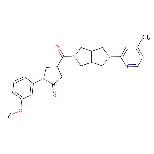 1-(3-methoxyphenyl)-4-[5-(6-methylpyrimidin-4-yl)-octahydropyrrolo[3,4-c]pyrrole-2-carbonyl]pyrrolidin-2-one