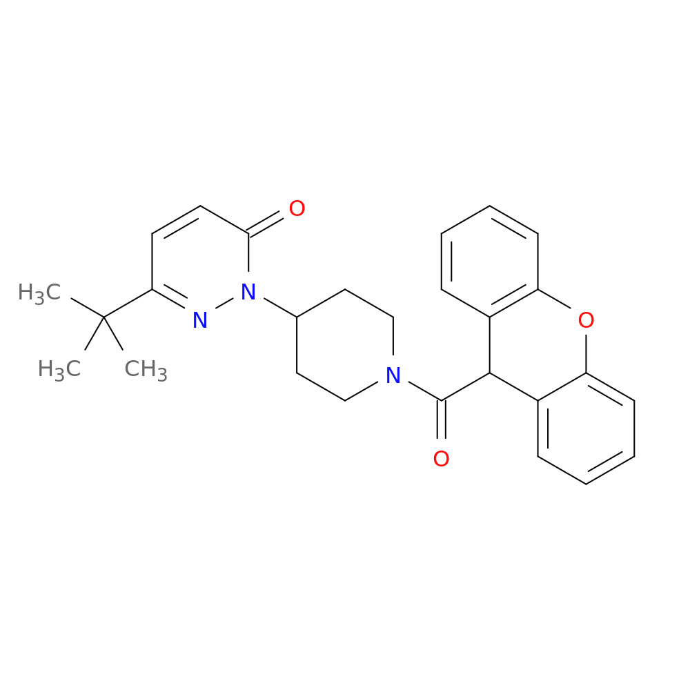 6-tert-butyl-2-[1-(9H-xanthene-9-carbonyl)piperidin-4-yl]-2,3-dihydropyridazin-3-one
