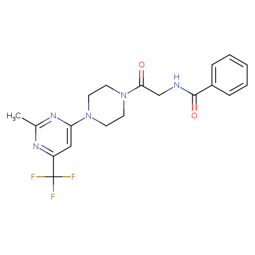 N-(2-{4-[2-methyl-6-(trifluoromethyl)pyrimidin-4-yl]piperazin-1-yl}-2-oxoethyl)benzamide