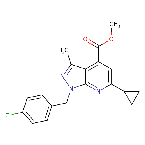 methyl 1-(4-chlorobenzyl)-6-cyclopropyl-3-methyl-1H-pyrazolo[3,4-b]pyridine-4-carboxylate