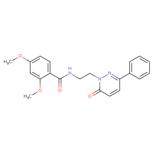 2,4-dimethoxy-N-[2-(6-oxo-3-phenyl-1,6-dihydropyridazin-1-yl)ethyl]benzamide