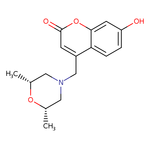 4-{[(2R,6S)-2,6-dimethylmorpholin-4-yl]methyl}-7-hydroxy-2H-chromen-2-one