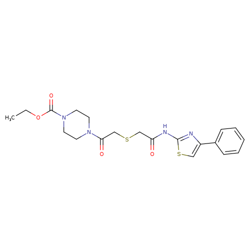 ethyl 4-[2-({[(4-phenyl-1,3-thiazol-2-yl)carbamoyl]methyl}sulfanyl)acetyl]piperazine-1-carboxylate
