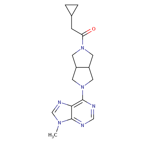2-cyclopropyl-1-[5-(9-methyl-9H-purin-6-yl)-octahydropyrrolo[3,4-c]pyrrol-2-yl]ethan-1-one
