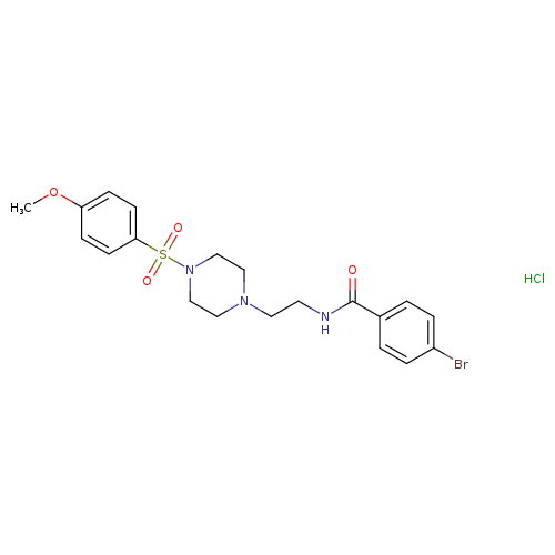 4-bromo-N-{2-[4-(4-methoxybenzenesulfonyl)piperazin-1-yl]ethyl}benzamide hydrochloride